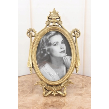 Złota Ramka na Zdjęcia Art Deco - Obraz - Prezent Ślub - Secesja