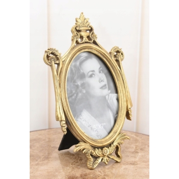 Złota Ramka na Zdjęcia Art Deco - Obraz - Prezent Ślub - Secesja