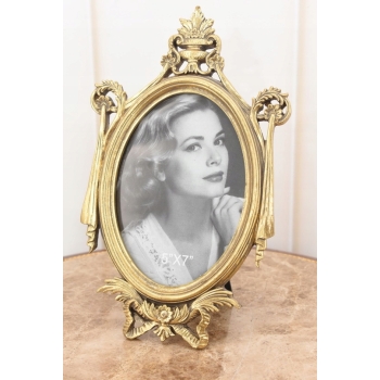 Złota Ramka na Zdjęcia Art Deco - Obraz - Prezent Ślub - Secesja