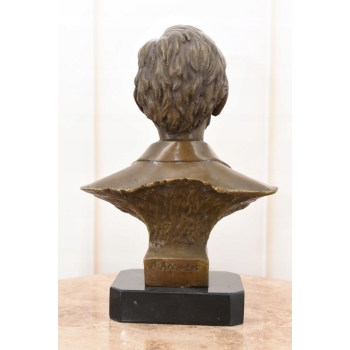 Popiersie Abraham Lincoln - Prezydent USA - Figura Rzeźba z Brązu - Sygn