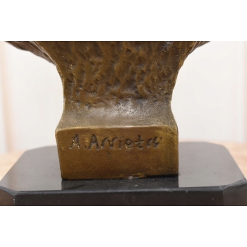 Popiersie Abraham Lincoln - Prezydent USA - Figura Rzeźba z Brązu - Sygn