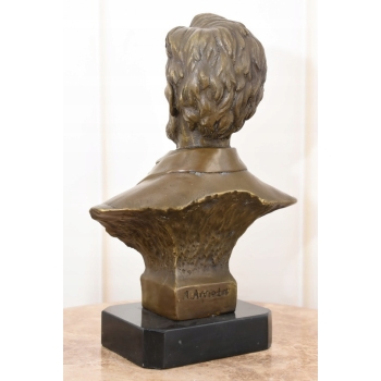 Popiersie Abraham Lincoln - Prezydent USA - Figura Rzeźba z Brązu - Sygn