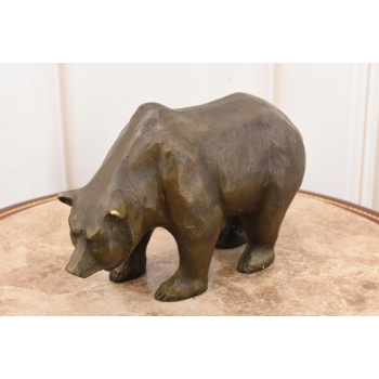 Niedźwiedź z Brązu - Miś Grizzly - Figura Rzeźba Brąz - Prezent Dekoracja