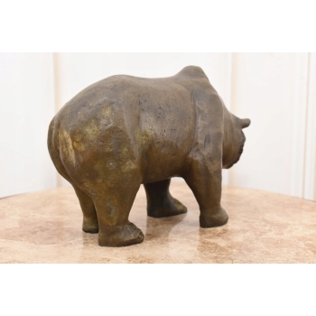 Niedźwiedź z Brązu - Miś Grizzly - Figura Rzeźba Brąz - Prezent Dekoracja
