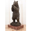 Niedźwiedź z Winogronem - Miś Grizzly Figura Rzeźba Brąz Prezent Dekoracja