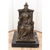 Fortuna Na Tronie - Bogini Bogactwa - Figura Rzeźba z Brązu - Dekoracja