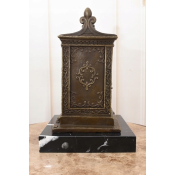 Fortuna Na Tronie - Bogini Bogactwa - Figura Rzeźba z Brązu - Dekoracja