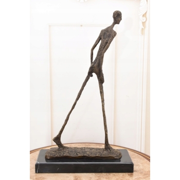 Idący Mężczyzna - Walking Man - Giacometti Style - Figura Rzeźba z Brązu