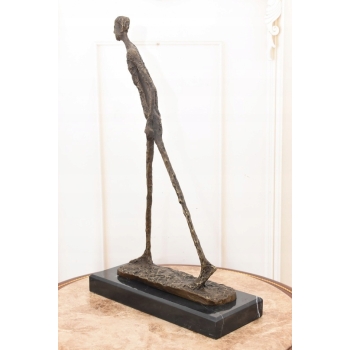 Idący Mężczyzna - Walking Man - Giacometti Style - Figura Rzeźba z Brązu