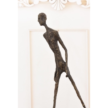 Idący Mężczyzna - Walking Man - Giacometti Style - Figura Rzeźba z Brązu