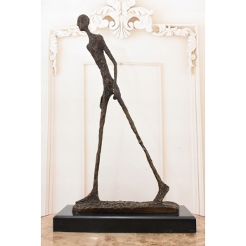 Idący Mężczyzna - Walking Man - Giacometti Style - Figura Rzeźba z Brązu