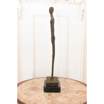 Stojący Mężczyzna - Giacometti Style - Nowoczesna Figura Rzeźba z Brązu