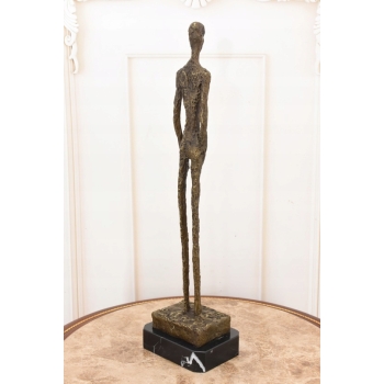 Stojący Mężczyzna - Giacometti Style - Nowoczesna Figura Rzeźba z Brązu
