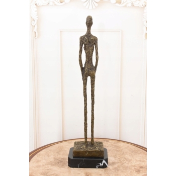 Stojący Mężczyzna - Giacometti Style - Nowoczesna Figura Rzeźba z Brązu