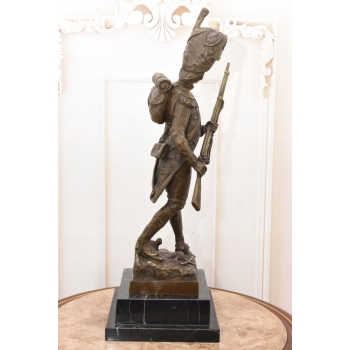 Grenadier Francuski - Żołnierz z Brązu - Figura Wojskowa - Kolekcjonerska