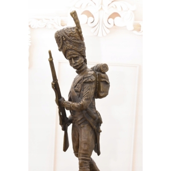 Grenadier Francuski - Żołnierz z Brązu - Figura Wojskowa - Kolekcjonerska