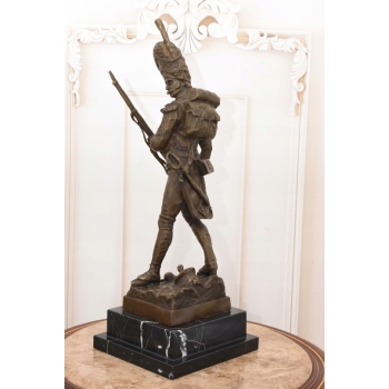 Grenadier Francuski - Żołnierz z Brązu - Figura Wojskowa - Kolekcjonerska