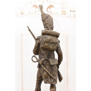Grenadier Francuski - Żołnierz z Brązu - Figura Wojskowa - Kolekcjonerska