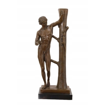 Apollo z Jaszczurką - Figura Rzeźba z Brązu - Mitologia - Dekoracja Sygn