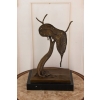 Surrealistyczny Zegar Salvador Dali Style - Abstrakcyjna Figura z Brązu