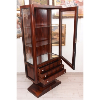 Witryna Art Deco - Gablotka Serwantka - Salon Gabinet - Gablota 3 Szuflady
