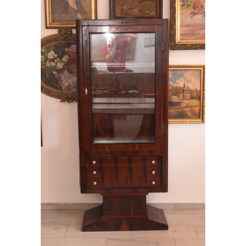 Witryna Art Deco - Gablotka Serwantka - Salon Gabinet - Gablota 3 Szuflady