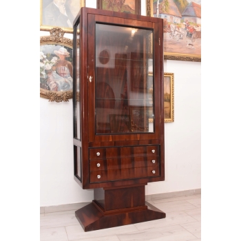 Witryna Art Deco - Gablotka Serwantka - Salon Gabinet - Gablota 3 Szuflady