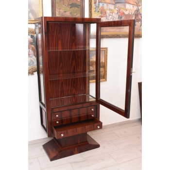 Witryna Art Deco - Gablotka Serwantka - Salon Gabinet - Gablota 3 Szuflady