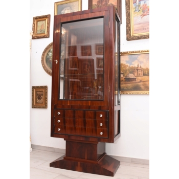 Witryna Art Deco - Gablotka Serwantka - Salon Gabinet - Gablota 3 Szuflady