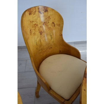 Polski Stół Art Deco + 6 Krzeseł Okrągły - Rodzinny - Meble Salon Jadalnia