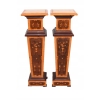 Dwa Postumenty Art Deco - Kolumny - Stojące Piedestały - Blat z Marmuru
