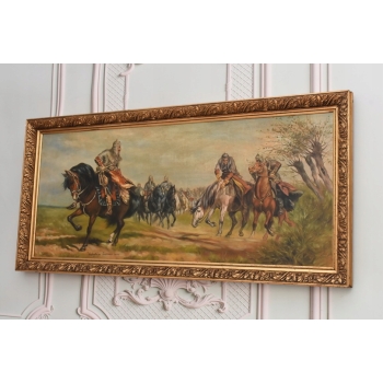 Władysław Szerner - Bitwa pod Grunwaldem - Stary Duży Obraz Rama