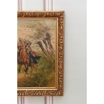 Władysław Szerner - Bitwa pod Grunwaldem - Stary Duży Obraz Rama