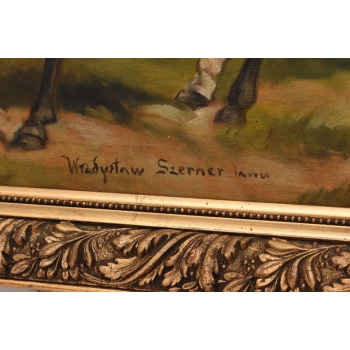 Władysław Szerner - Bitwa pod Grunwaldem - Stary Duży Obraz Rama