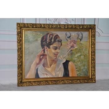 Jacek Malczewski - ZALOTY - Pałacowy Stary Obraz i Rama - Unikat