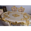 Włoski Komplet Mebli Jadalnia - Stół + 6 Krzeseł - Pałacowy Królewski