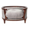 Sofa Kanapa - Pufa Legowisko Dla Psa Kota - Srebrne - Barok - Drewno