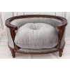 Sofa Kanapa - Pufa Legowisko Dla Psa Kota - Srebrne - Barok - Drewno