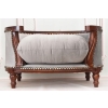 Sofa Kanapa - Pufa Legowisko Dla Psa Kota - Srebrne - Barok - Drewno