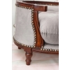Sofa Kanapa - Pufa Legowisko Dla Psa Kota - Srebrne - Barok - Drewno