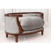 Sofa Kanapa - Pufa Legowisko Dla Psa Kota - Srebrne - Barok - Drewno