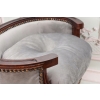Sofa Kanapa - Pufa Legowisko Dla Psa Kota - Srebrne - Barok - Drewno