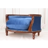 Sofa Kanapa - Pufa Legowisko Dla Psa Kota - Niebieska - Barok - Drewno
