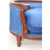 Sofa Kanapa - Pufa Legowisko Dla Psa Kota - Niebieska - Barok - Drewno