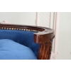 Sofa Kanapa - Pufa Legowisko Dla Psa Kota - Niebieska - Barok - Drewno