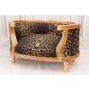 Sofa Kanapa - Pufa Legowisko Dla Psa Kota - Panterka - Barok - Drewno