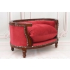 Sofa Kanapa - Pufa Legowisko Dla Psa Kota - Czerwona - Barok - Drewno