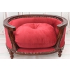 Sofa Kanapa - Pufa Legowisko Dla Psa Kota - Czerwona - Barok - Drewno