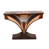 Drewniana Konsola Geometryczna - Stolik Art Deco Komoda - Pomocnik Francja