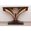 Drewniana Konsola Geometryczna - Stolik Art Deco Komoda - Pomocnik Francja